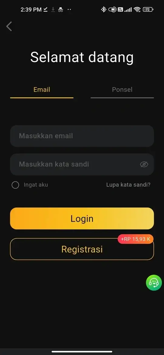 JKTWin APK tampilan utama